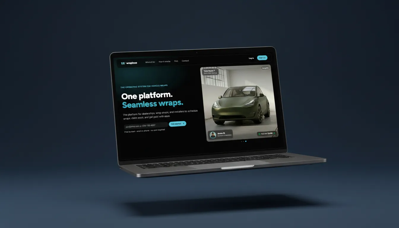 The landing page — one platform, seamless wraps